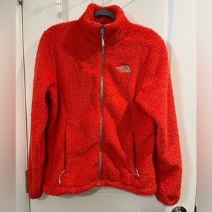 The North Face Osito Sherpa Full Zip Jacket Sz M Orange